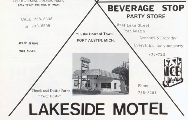 Lakeside Motor Lodge (Lakeside Motel) - Vintage Yearbook Ad